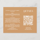 Exquisite Chic Minimalist Gold Wedding Initials Informatiekaartje (Achterkant)