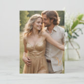 Exquisite Chic Minimalist Gold Wedding Initials Kaart (Staand voorkant)