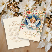 Exquisite Christmas Angel Flowers Victorian