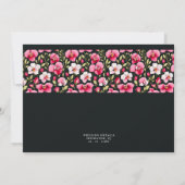 Exquisite Colorful Botanical Pink Orchids & Roses (Achterkant)