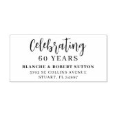 Exquisite Elegant Wedding Anniversarie Address Rubberstempel (Afrduk)