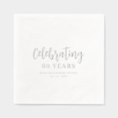 Exquisite Elegant Wedding Anniversarie Calligraphy Folie Servetten (Voorkant)