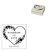 Exquisite Floral Heart Shape Wreath Handmade Love Rubberstempel (Gestempeld)