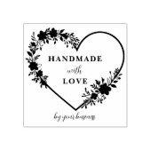 Exquisite Floral Heart Shape Wreath Handmade Love Rubberstempel (Afrduk)