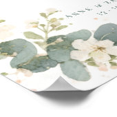 Exquisite Flowers & Eucalyptus Wedding Memorial Poster (Hoek)
