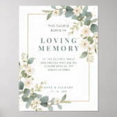 Exquisite Flowers & Eucalyptus Wedding Memorial Poster (Voorkant)