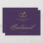 Exquisite Gold Wedding Rings Trendy Bridesmaid (Voorkant / Achterkant)