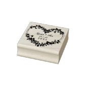 Exquisite Heart of Leaves & Wild Branches Wedding Rubberstempel (Stempel)