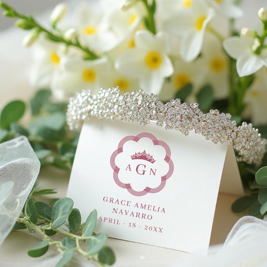 Exquisite Intricate Ornate Floral Princess Tiara Rubberstempel