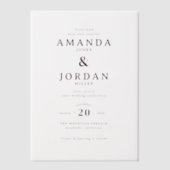 Exquisite Maroon Calligraphy Wedding Invitation (Recto)