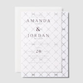Exquisite Maroon Calligraphy Wedding Invitation (Décalage (Invitation))