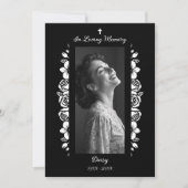 Exquisite Minimalist Floral Black & White Floral (Voorkant)