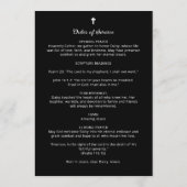 Exquisite Minimalist Floral Black & White Floral Programma (Achterkant)