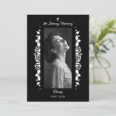 Exquisite Minimalist Floral Black & White Floral Programma (Staand voorkant)