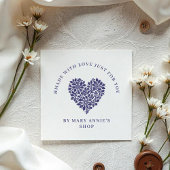 Exquisite Modern Floral Wildflower Heart-Shaped Rubberstempel