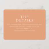 Exquisite Peach Text Design Informatiekaartje (Voorkant)
