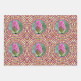 Exquisite Pink Inpakpapier Vel