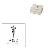 Exquisite Stylish Chic Wedding Bunch Initials Rubberstempel (Gestempeld)