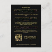 Exquisite Stylish Golden Abstract Geometric Shape Informatiekaartje (Achterkant)