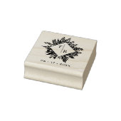 Exquisite Wedding Wildflowers Bouquet Initials Rubberstempel (Stempel)