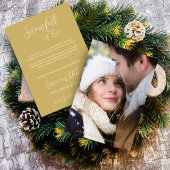 Exquisite Winter Wedding Christmas Photo Save The Date