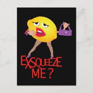 'exsqueeze me'? grappig citroenhumoristisch Briefk Briefkaart