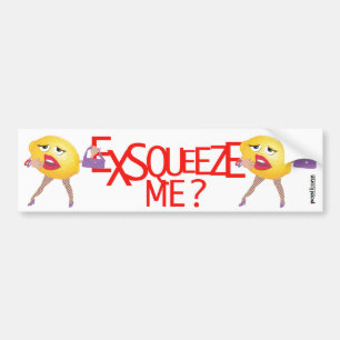 'exsqueeze me'? grappige citroenhumoristisch bumpersticker