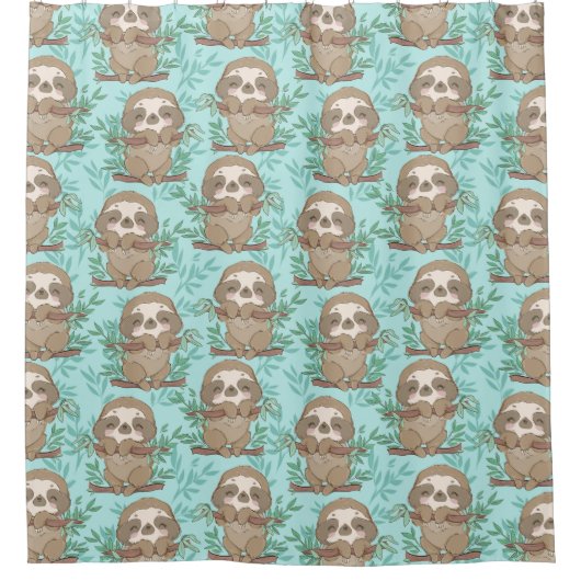 Extasie exotische kerstdieren schotelgordijn douchegordijn (Voorkant)