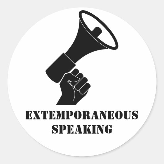 Extemporeaneous Speaking 20 ct-stickers Ronde Sticker (Voorkant)