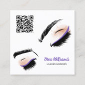 Extension Eyelash Carte de visite de code QR (Devant)