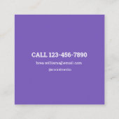 Extension Eyelash Carte de visite de code QR (Dos)