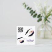 Extension Eyelash Carte de visite de code QR (Debout devant)