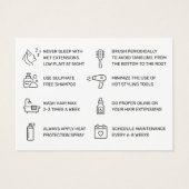 Extensions de cheveux modernes Carte de conseil po (Dos)