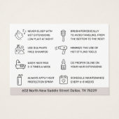 Extensions de cheveux modernes Carte de visite de  (Dos)