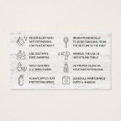 Extensions de cheveux modernes Carte de visite de  (Dos)