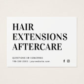 Extensions de cheveux modernes Carte de visite de  (Devant)