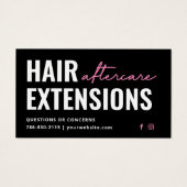 Extensions de cheveux modernes Carte de visite de (Devant)