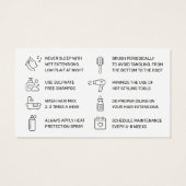 Extensions de cheveux modernes Carte de visite de (Dos)