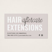 Extensions de cheveux modernes Carte de visite de (Devant)
