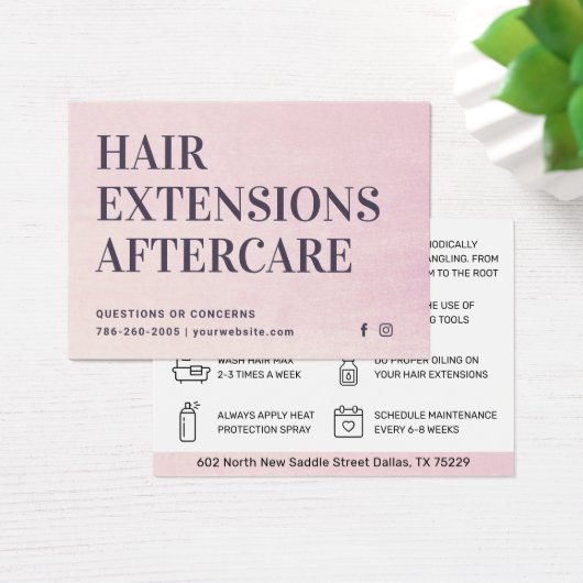 Extensions de cheveux modernes Carte de visite de  (Bureau)