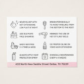 Extensions de cheveux modernes Carte de visite de  (Dos)