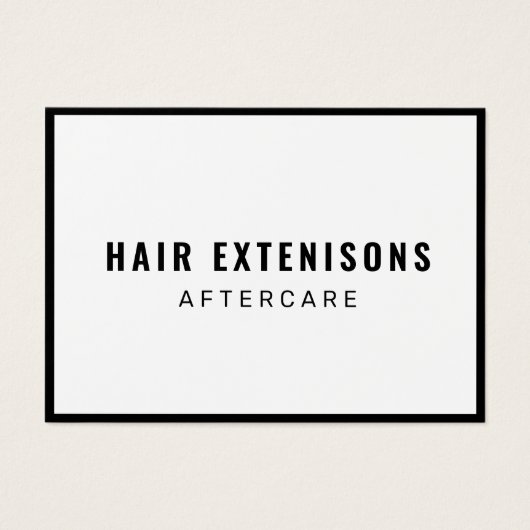 Extensions de cheveux modernes Carte de visite de (Devant)