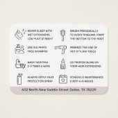 Extensions de cheveux modernes Carte de visite de  (Dos)