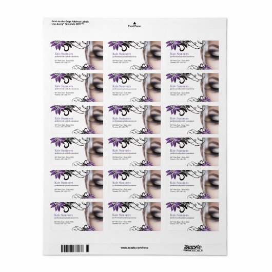 Extensions Eyelash - Étiquette (Feuille entière)