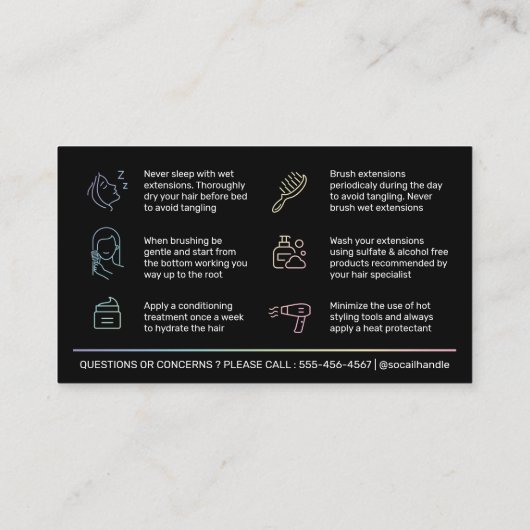 Extensions holographiques modernes après la carte (Dos)