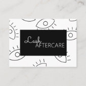 Extensions Lash Carte de suivi (Devant)