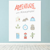 Extérieur Aventure Camping Enfants Toile Mur Art (Insitu (Plancher de Bois))