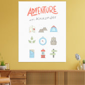 Extérieur Aventure Camping Enfants Toile Mur Art (Insitu(Salon))