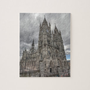 Exterieur van de Basiliek in Quito, Ecuador Legpuzzel