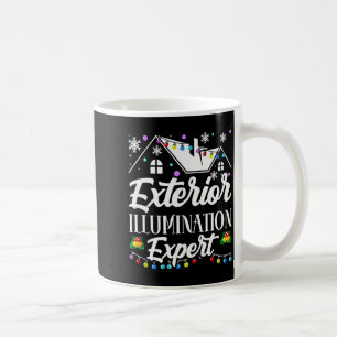 Exterieur verlichtingsdeskundige grappige kerstdec koffiemok